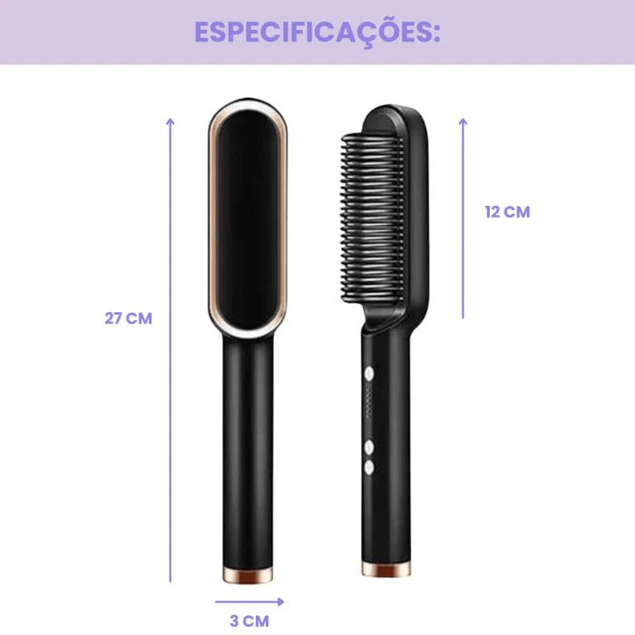 Escova Alisadora Elétrica Bivolt - Saintys Luxury
