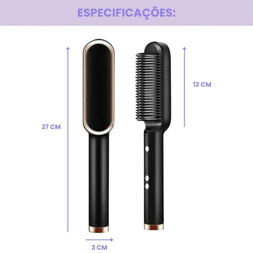 Escova Alisadora Elétrica Bivolt - Saintys Luxury