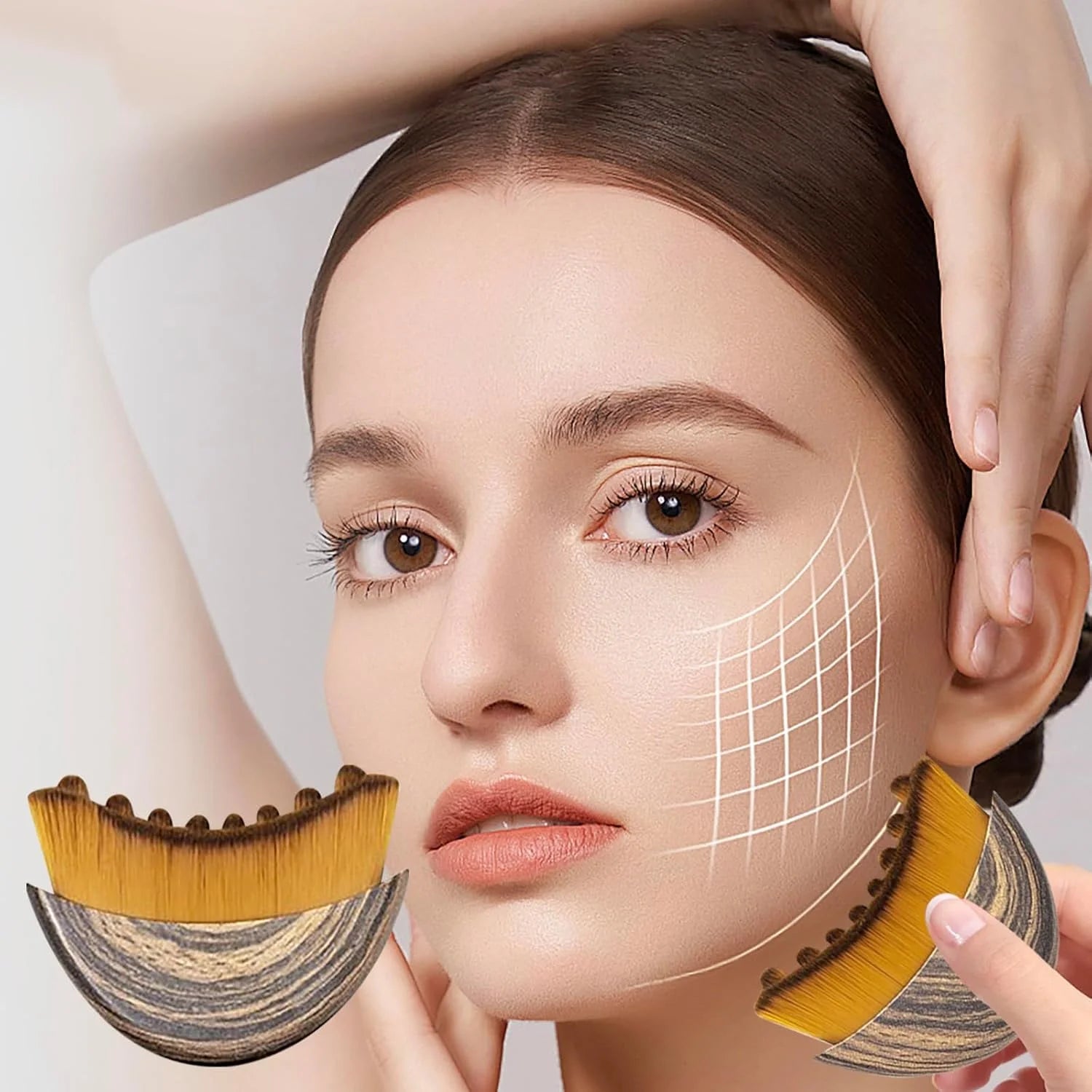 Pincel para contorno facial