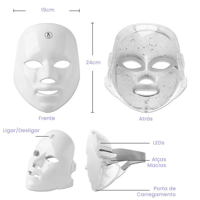 Máscara LED Rejuvenescedora - Saintys Luxury